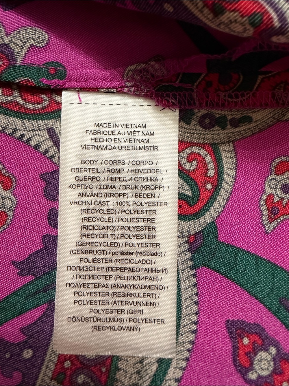Lauren Ralph Lauren Fuchsia Paisley Maxi Shirt Dress - Picture 8 of 9